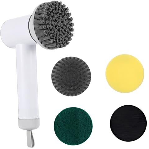 Mobestech Cepillo De Limpieza Eléctrico Inalámbrico Fregador Giratorio Eléctrico Para Ducha Fregador De Baño Limpiador