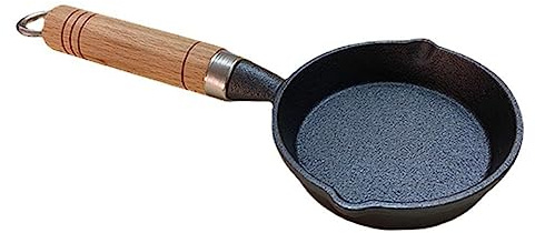 ERINGOGO Mini Sartén de Hierro Negra, Resistente al Calor, para Camping