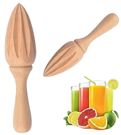 Wooden Citrus Juicer - Handheld Manual Lemon/Orange Reamer | Portable Fruit Squeezer Tool for Home, Cafe and Bar,Kitchen Utensils, Bartender Accessories