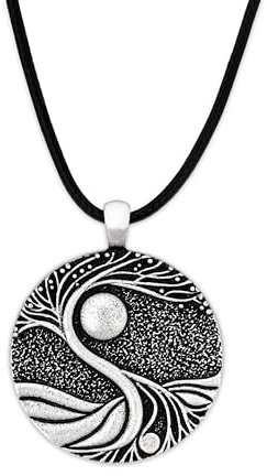 Hanary Viking Tree of Life Necklace, Vintage Antique Tree of Life Moon Pendant, Jewelry for Women
