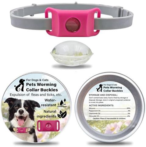 Aquality Pets Collare Antiparassitario Naturale, Collare Antiparassitario Per Cani, Adatto a Più Razze Di Animali Domestici, Gatti e Cani Universali