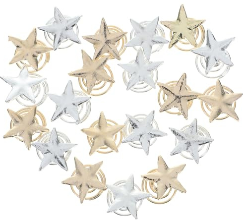 FIXOSHEE Haarnadeln Spirale und Stern 20 Stück aus Metall Haarspangen für Damen und Mädchen Brautschmuck und Festlicher Haarschmuck Praktische Haarspiralen für Hochzeit