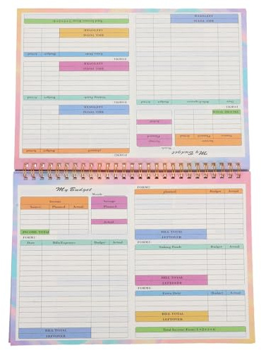 Generisch Haushaltsbuch B5 Undatiert mit Ausgabenübersicht und Wochenbudget für Persönliche Finanzen Tragbares Papier Notizbuch für Haushaltsplanung Familie und Bargeldbudget