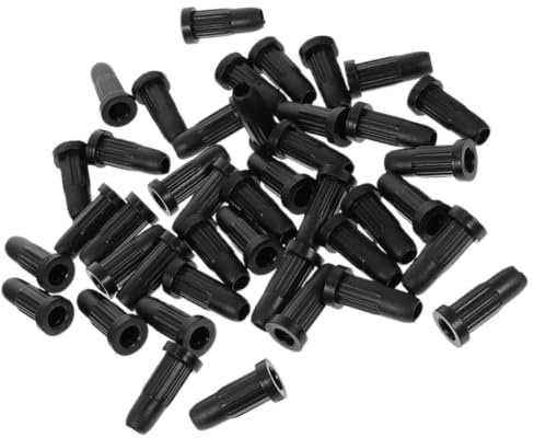 Gatuida Manchons de Butée pour Roues de Chaise Caches de Roulettes en Plastique Noir 50 Pcs pour Roues de Chaise de Bureau