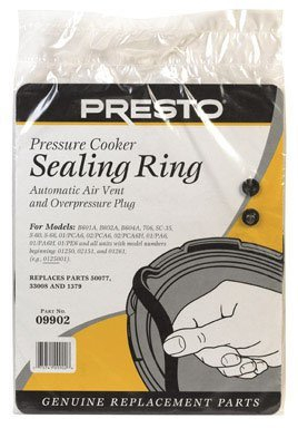 Presto 075741099026 Cooker Sealing Ring with Air Vent & Over Pressure Plug 6 Qt. 1-Pa, No Size, No Color