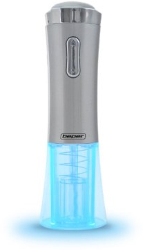 Beper 90.044 Corky Sacacorchos eléctrico Recargable, Azul