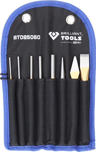 BRILLIANT TOOLS BT085060 Jeu de burins et de chasses, 8 pcs [Powered by KS TOOLS]