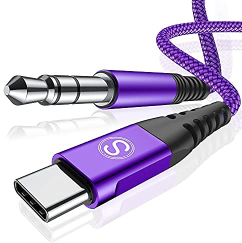 sweguard USB C Aux Kabel 1.2M,USB Type C auf 3.5mm Klinke Audio Aux Kabel Kompatibel für iPhone 17 16 15 Pro/Max/Plus, Samsung S25/S24/S23/S22/21/20 Ultra,Huawei,iPad,Pixel,Auto-Lautsprecher,Kopfhörer