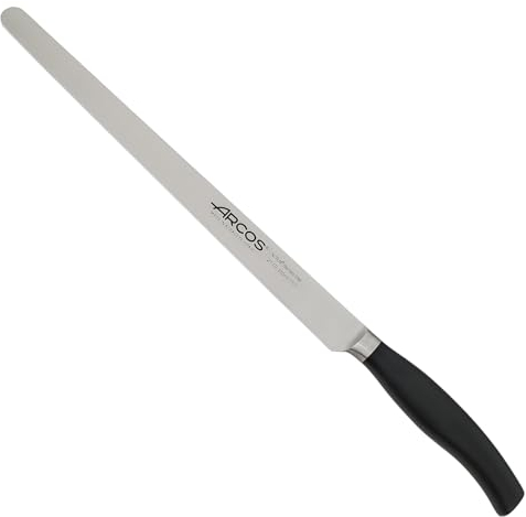 Arcos Couteau à Jambon Forgé 250 mm – Couteau de Cuisine Professionnel, Résistant à la Rouille et à la Corrosion, Lame Flexible et Bord Lisse – Couleur Noire, Série Clara