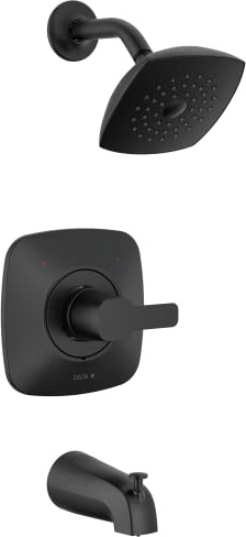 Delta Faucet T144339-BL-PP Modern Tub & Shower, Matte Black