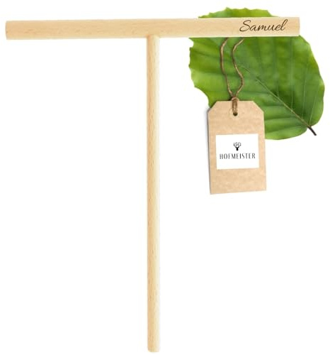 HOFMEISTER® Teig-Verteiler mit individueller Namensgravur für Crepes, Galettes & Pfannkuchen, 22 cm, nachhaltig aus Holz, verteilt den Teig hauchdünn & gleichmäßig, hitzebeständig, Keine Kratzer