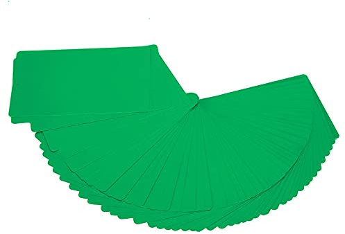 50 Visitenkarten aus Aluminium, Visitenkarten mit Lasergravur, Personalisierte Visitenkarten, Farbige Visitenkarten, gut zum Gravieren von Textbildern, 86 x 54 x 0,22 mm(Grün)