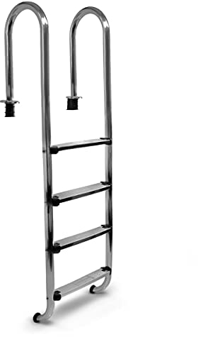 Paradies Pool® Edelstahl V2A Einhänge - Poolleiter Engholm Tiefbecken für eingelassene Becken bis 150 cm Tiefe, Menge: 1