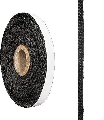 Cuerda de fuego para estufa de leña, cinta de sellado de puerta de estufa, forro de sellado autoadhesivo para estufa, chimenea, puerta de horno, tira selladora resistente al calor, 2 mm x 15 mm