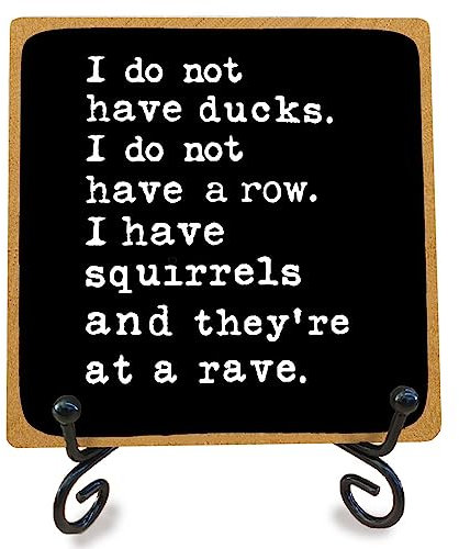 Wooden Sign Home Office Desk Decor, Inspirational Gifts for Women, Office Gifts Wood Plaque with Stand for Women Men Friends-A12