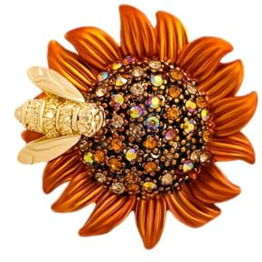 spille gioiello Spilla retrò ape crisantemo spilla femminile girasole corpetto arancione