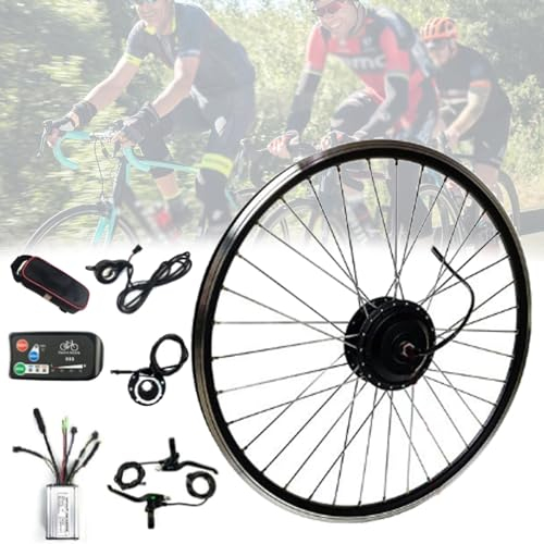 Quixnova 20/24/26/27,5/28 29 700c Elektrofahrrad-Umrüstsatz, 36V 250W/500W Hinterrad-Elektrofahrradmotor-Umrüstsatz, LED-Anzeige,250W-27.5inch
