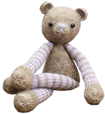 Hardicraft Strickpaket Strickset zum selber Machen mit Anleitung und Material für Tess Bär, ca. 36 cm