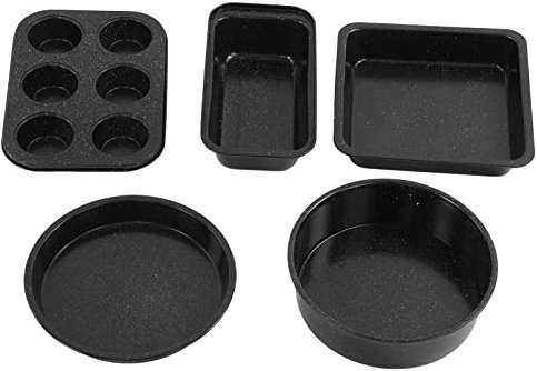 Xcello Baking Tool Set, Complete 5 Piece Nonstick Carbon Steel Oven Bakeware Set Cake Molds for Kitchen