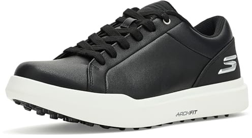 Skechers Damen Drive 6 Arch Leder Relaxed Fit Wasserdicht Golfschuh Sneaker, Schwarz, 39 EU