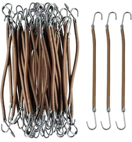 ZJIVQO Haargummi-Haken, Pferdeschwanz-Haken, Bungee-Schnüre, elastische Stirnbänder und Gummibänder für Mädchen und Frauen, Braun, 40 Stück
