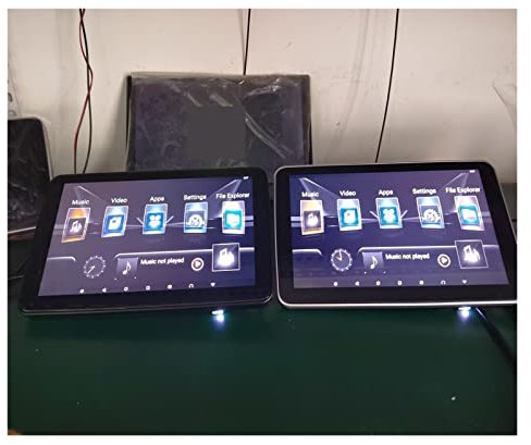 BINGNU Lecteur DVD Portable pour lecteurs vidéo d'appuie-tête de Voiture 2 écrans externes de 10,1 Pouces Écran d'appui-tête de 10,1 Pouces Écran arrière de 10,1 Pouces avec écran Rotatif HD