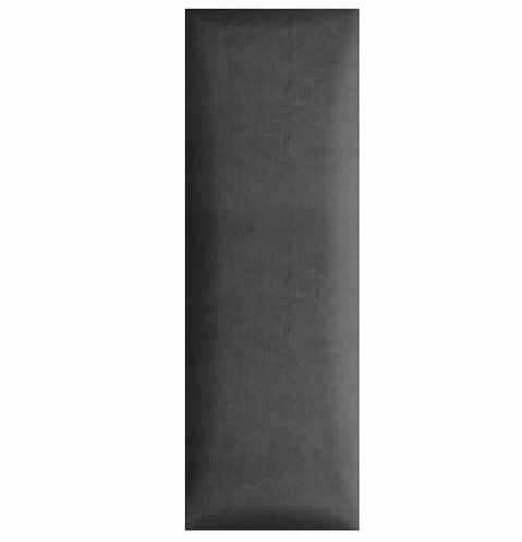 MG Design Polsterpaneel 30 x 90 cm in Dunkelgrau – 3D Wandkissen fürs Bettkopfteil & Wanddeko, ohne Bohren, geräuschmindernd, angenehm matt mit feiner Struktur