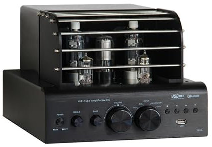 THYXGS Tube Amplifier, Stereo Amplifier, Supports 4.2 HiFi Bluetooth and USB, 6P13P*2 with WY2P and 6N1*2, 2x35W RMS, CLC Inductor Filtering, for Home Theater/Stereo Speakers