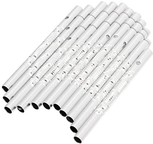 Happyyami 50pièces Lot Tubes Métal pour Carillons à Vent Extérieur Fournitures DIY pour Fabrication De Carillons Accessoires Suspendus Décor Jardin Et Maison Tubes Remplacement Robustes