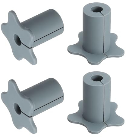 QUARKZMAN 4 Stück Kabeldurchführung 5/8-Zoll-Wandloch rutschfeste (Grau) | Silikon-Kabelrouting-Kit Wandkabeldurchführungszubehör Ethernet-Kabel