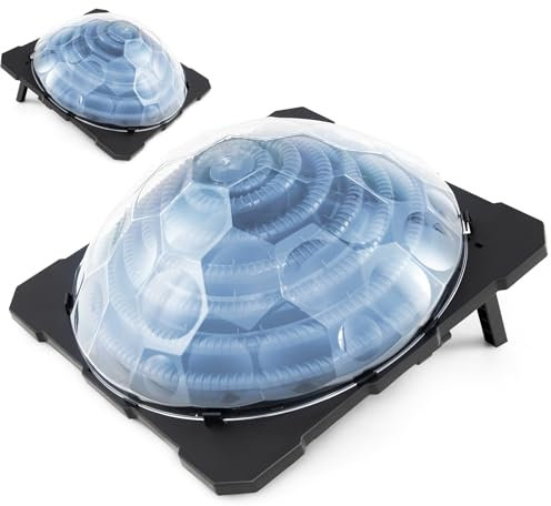 HOMFME Solar Dome Heater, Thermal Solar Heating System with Stands and Hose Connector, Outdoor Inground Swimming Pool Heater Warmer Equipment (58 x 58 x 32 cm)