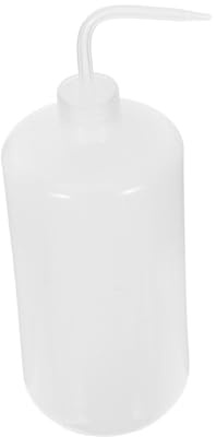 VILLFUL Bottiglia di Plastica da Spremere 1000ml Becco Curvo e Scala, per Piante Grasse e Annaffiatura Precisa in Casa