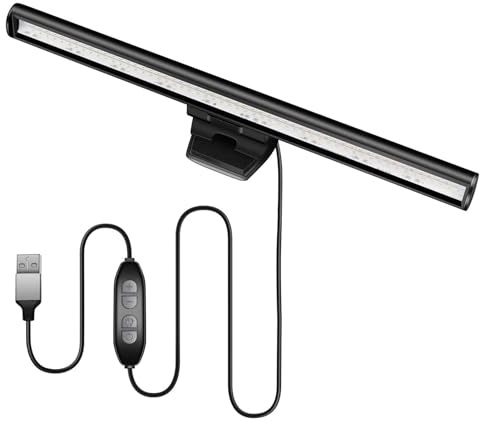 Computer Monitor Light - Lámpara LED de escritorio, luz de pantalla, luz para ordenador portátil, barra de monitor con alimentación USB, LED