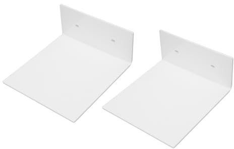OVAQUIXI 2st små Flytande Hyllor, 15 Cm Akrylväggmonterad Hylla med Lim för Växtskollektioner Display Sovrumsdekoration (Vit)