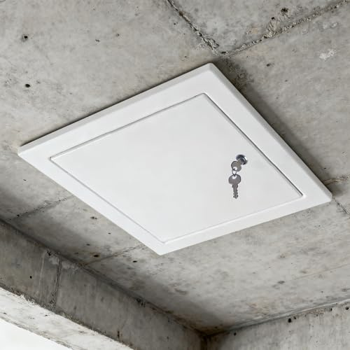 Pannello di Accesso Pannello di Accesso Al Soffitto con Serratura e Chiavi, Sportello del Vano di Servizio in Alluminio/Coperchio del Foro Nel Muro, Coperchio di Ispezione(35x70 cm (14x28 in))