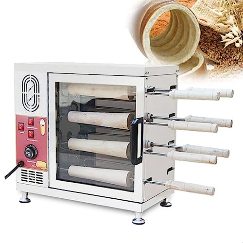 YXYLJOZ Commercial Electric Toaster Machine Chimney Cake Oven,Ice Cream Cone Grill Maker, Chimney Bread Roll Grill Maker for Restaurant Kitchen Snack Bar