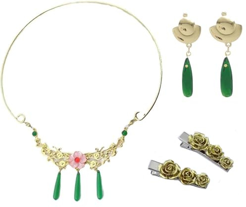 XUANHEY Maomao Cosplay farmacista puntelli di scena anime cosplay orecchini clip per capelli Halloween carnevale cosplay accessori completo 1 set
