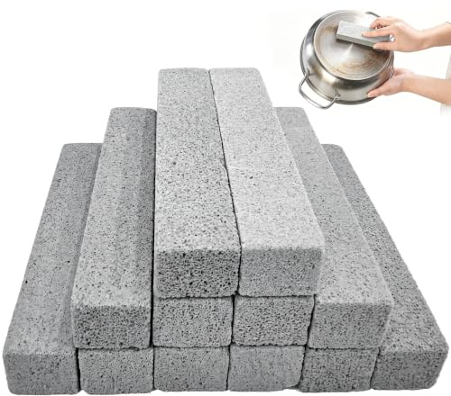 12 Pezzi Pietra Pomice Pulente, Pumice Stone, Cleaning Block per WC, Bagno, Cucina, Grill