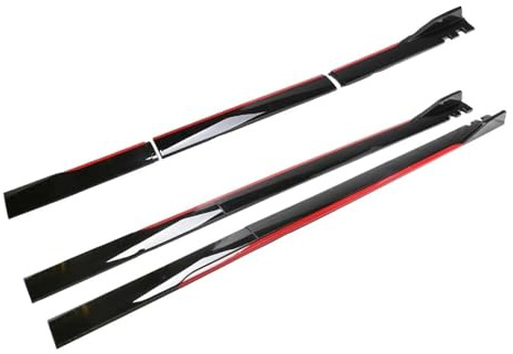 Seitenschweller-Auto Für VW Für Polo Für AW MK5 MK6 Für GTI Für Passat 2.2M 86.6/2M 78,7 Seitenschwellerverlängerung Winglet Splitter Schürzenabdeckung(2M Black Red)