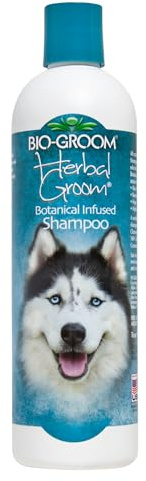 BIO-GROOM - Herbal Groom - Natürliches Kräutershampoo - Hundeshampoo und Welpenshampoo - Mit 8 reinen Pflanzenextrakten - Für Lang- und Kurzhaarige Rassen - Frei von Parabenen - 355 ml