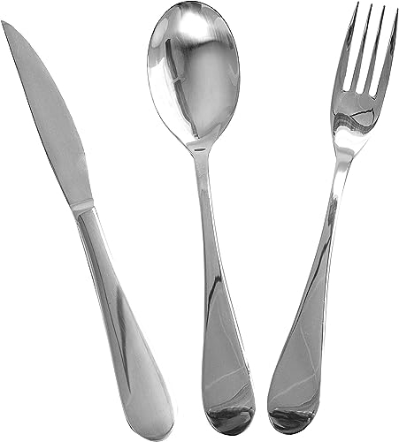 Lebrun Couverts - Ménagère et Service 24 Pièces TERRA - Acer Inox - Coffret Table 6 Personnes - Set de 24 Couverts Art de la table - 6 Fourchettes,6 Couteaux,6 Cuillères à soupe et 6 Petites Cuillères