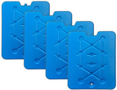 HAC24 4 Stück Ultraflache XXL Kühlakkus je 800g Kühlelemente Kühlpads Kühlboxen