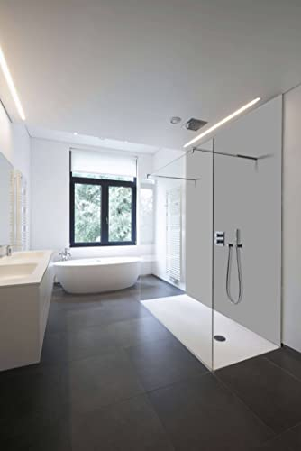 Rivestimento parete doccia | 200 x 100 cm | grigio chiaro | Pannello a parete per doccia