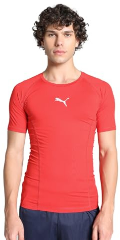 PUMA Men Liga Baselayer Tee Ss Jersey - Red, Small