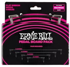 Ernie Ball Flachband-Patchkabel Pedalboard, Multi-Pack