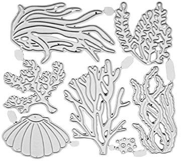 Wasserpflanzen-Muster, Stanzschablonen, DIY, Scrapbooking, Karten, Papier, Handwerk, Metallschablonen