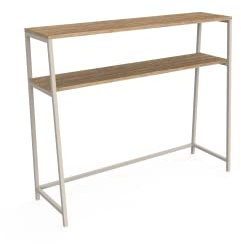 Box and Beyond Ludwig 50180 Konsolentisch, Metall, Beige und Eichenoptik, 2 Einlegeböden, 100 x 80 x 30 cm, Beige