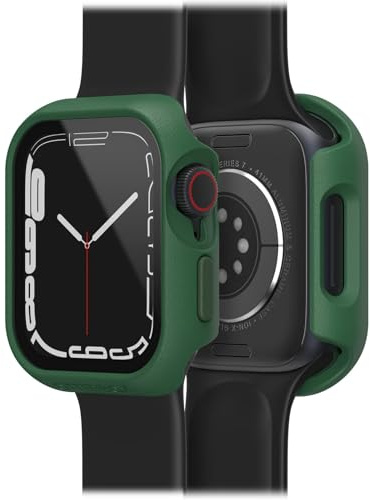 OtterBox Eclipse Watch Bumper with Integrated Glass Screen Protector for Apple Watch Series 9/8/7 - 41mm, Tempered Glass, Shockproof, Drop proof, Sleek Protective Case for Apple Watch, Dark Green