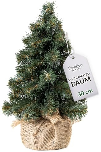 Creative Home Albero di Natale Artificiale | 30 cm | Cono Piccolo Albero di Natale Salvaspazio | Alberi di Natale Piccoli per Tavolo, Ufficio | Interno, Esterno | Regalo di Decorazione Fai-da-Te