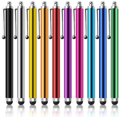Stylus Pens for Touch Screens, 10 Pack Touch Pen for iPad, Tablet Stylus Pencil, High Sensitivity & Fine Point Universal for iPad, Tablets, Smartphones, All Universal Touch Screen Devices